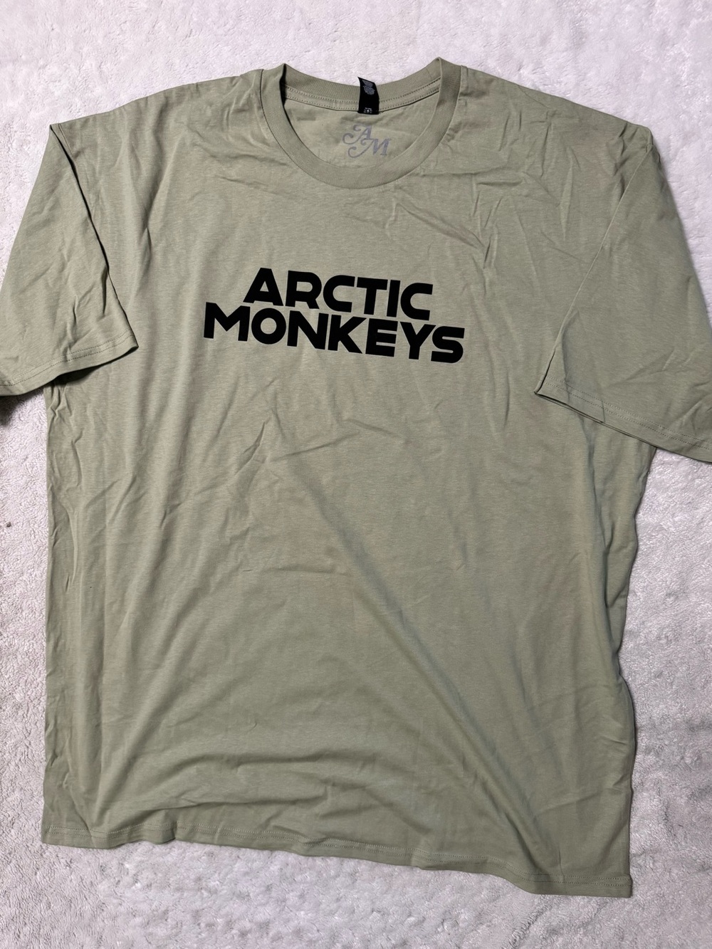 NWOT- ARTIC MONKEYS Dusty Green Arctic Monkeys Graphic Band Tee